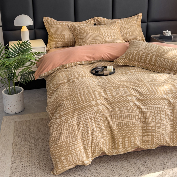 91家纺网 家纺一手货源 找家纺 优品阁 2024新款亲肤舒适全棉磨毛四件套学生三件套系列  罗卡尼亚