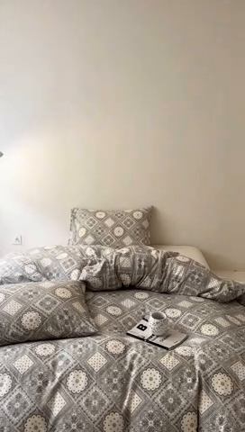 91家纺网 家纺一手货源 找家纺 窝米 2025新款ins极简风双层纱系列四件套 简韵元素