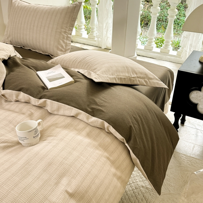 91家纺网 家纺一手货源 找家纺 优品阁 2024新款亲肤舒适全棉磨毛四件套学生三件套系列  轩尼诗