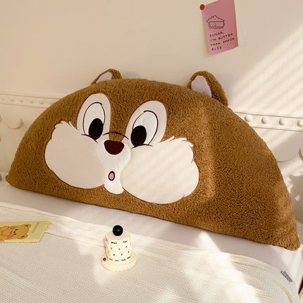 91家纺网 家纺一手货源 找家纺 乐坊 2024新款羊羔绒牛奶绒床头大靠背 大脸鼠