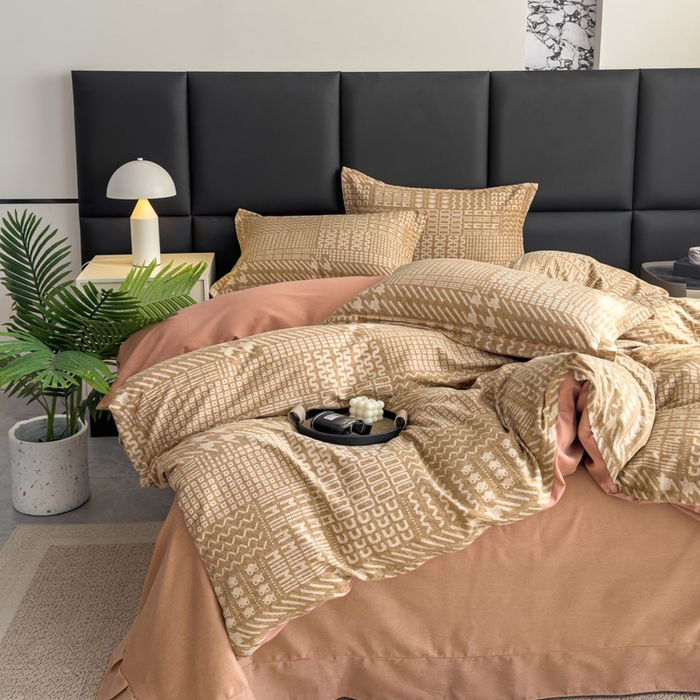 91家纺网 家纺一手货源 找家纺 优品阁 2024新款亲肤舒适全棉磨毛四件套学生三件套系列  罗卡尼亚