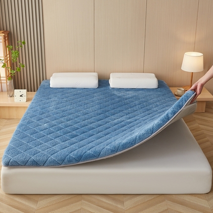 91家纺网 家纺一手货源 找家纺 （总）喜她床垫 2024新款双面绒双面舒毛绒床垫