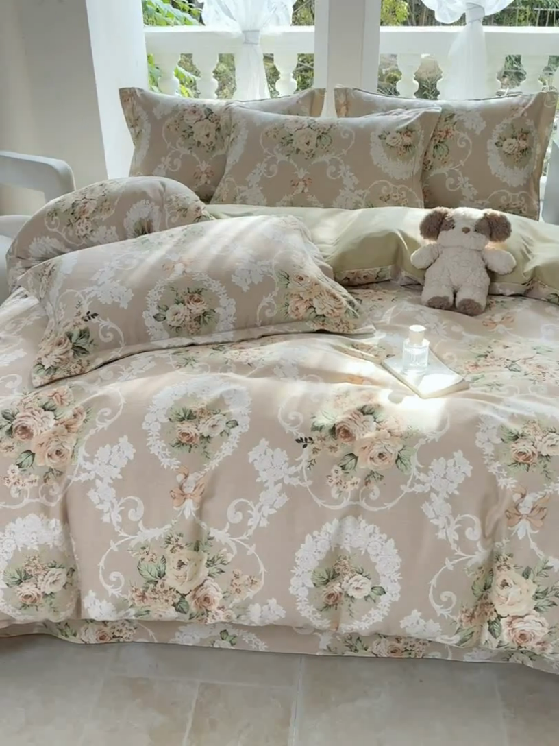 91家纺网 家纺一手货源 找家纺 优品阁 2024新款亲肤舒适全棉磨毛四件套学生三件套系列  心悦