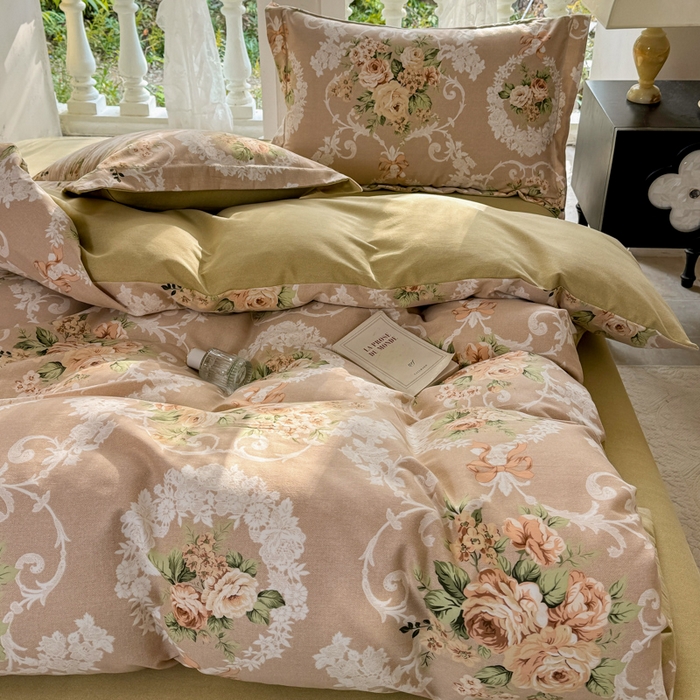 91家纺网 家纺一手货源 找家纺 优品阁 2024新款亲肤舒适全棉磨毛四件套学生三件套系列  心悦