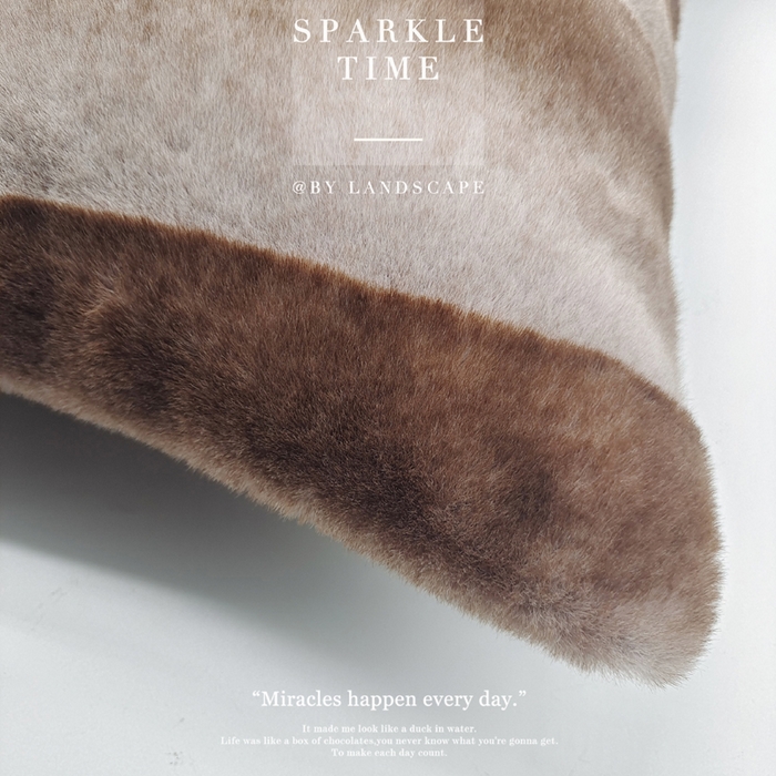 91家纺网 家纺一手货源 找家纺 澜屿 居家轻奢1200g金诺绒方抱枕 棕色