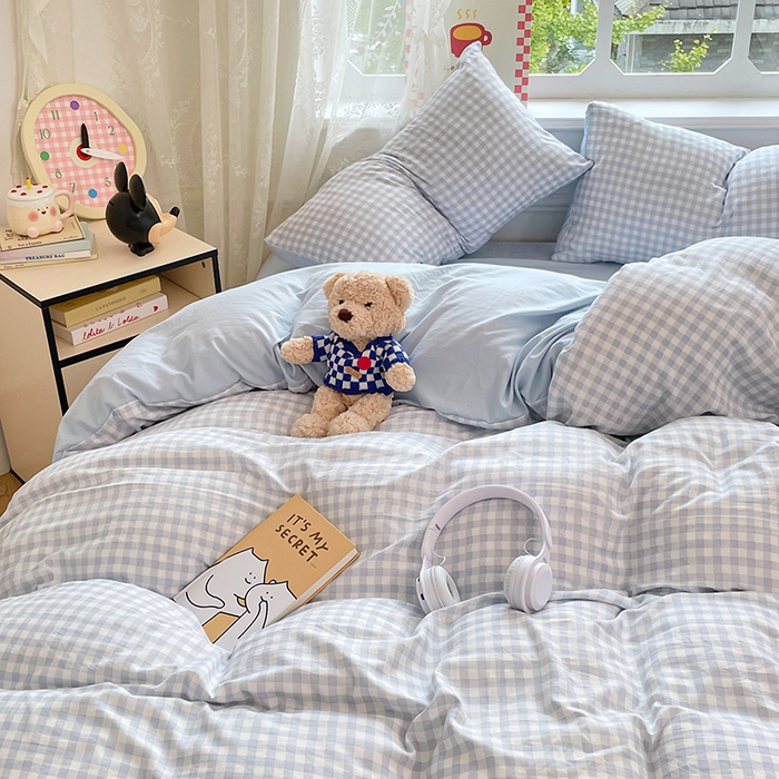 91家纺网 家纺一手货源 找家纺 优佳优品 2024新款ins亲肤水洗棉印花四件套（可提供买家秀）琉璃粉