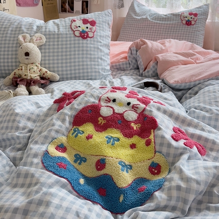 91家纺网 家纺一手货源 找家纺 （总）2024新款水洗棉毛巾绣四件套系列