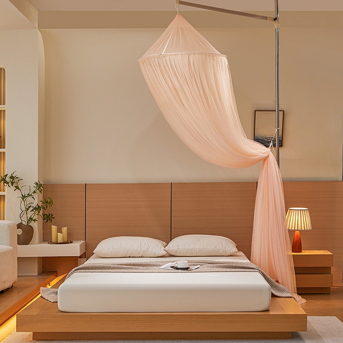 91家纺网 家纺一手货源 找家纺 2025小清新圆顶吊顶蚊帐 轻舞 美玉