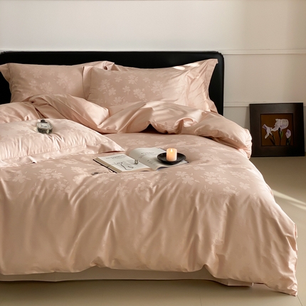 91家纺网 家纺一手货源 找家纺 云栖家居 2025A类全棉提花四件套 乐芙