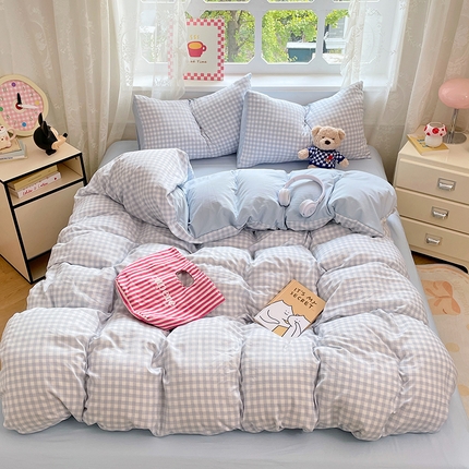 91家纺网 家纺一手货源 找家纺 （总）优佳优品 2024新款ins亲肤水洗棉印花四件套（可提供买家秀）