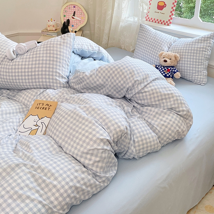 91家纺网 家纺一手货源 找家纺 优佳优品 2024新款ins亲肤水洗棉印花四件套（可提供买家秀）琉璃粉