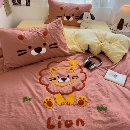 91家纺网 家纺一手货源 找家纺 （总）2024新款水洗棉毛巾绣四件套系列