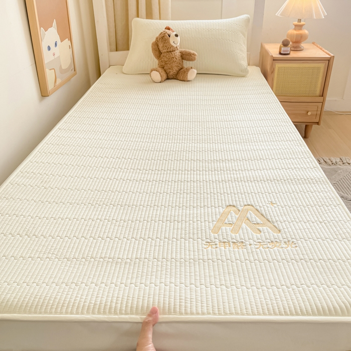 91家纺网 家纺一手货源 找家纺 芬晴家纺 2024新款A类母婴级大豆床笠学生款-奇趣 奇趣-米白