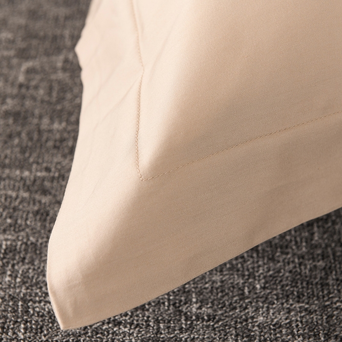 91家纺网 家纺一手货源 找家纺 星芯合家纺 2024新款全棉60支长绒棉枕套 香槟色