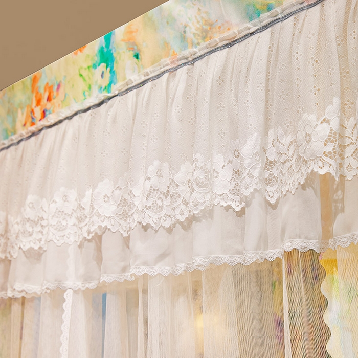 91家纺网 家纺一手货源 找家纺 2025双杆五通印花落地布帘蚊帐 舞动青春