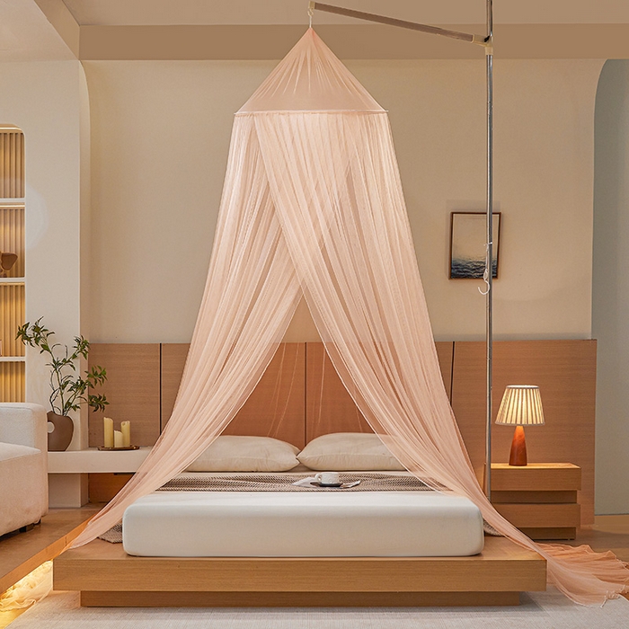 91家纺网 家纺一手货源 找家纺 2025小清新圆顶吊顶蚊帐 轻舞 美玉