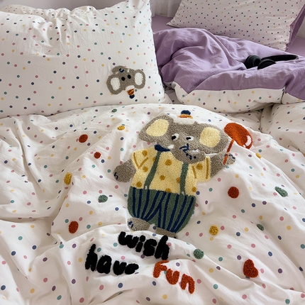 91家纺网 家纺一手货源 找家纺 （总）2024新款水洗棉毛巾绣四件套系列