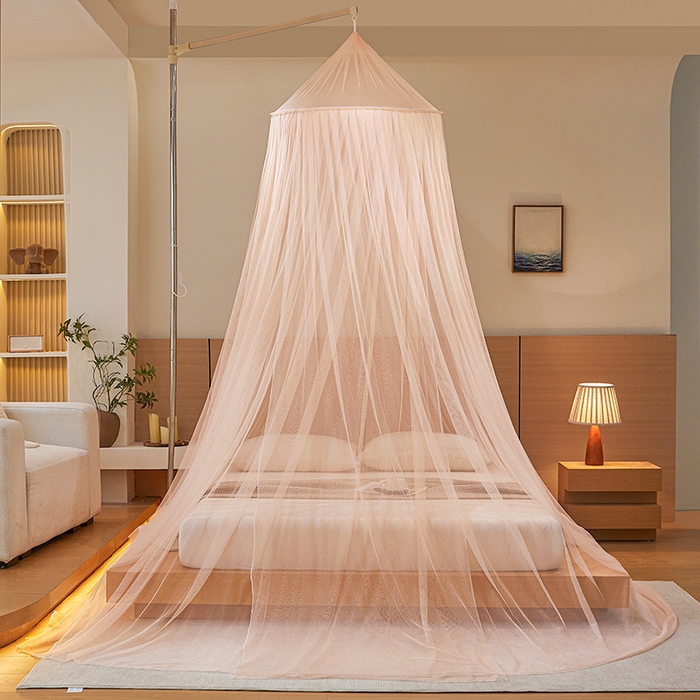 91家纺网 家纺一手货源 找家纺 2025小清新圆顶吊顶蚊帐 轻舞 美玉