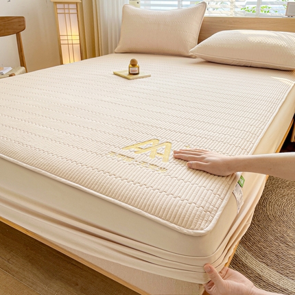 91家纺网 家纺一手货源 找家纺 芬晴家纺 2024新款A类母婴级大豆床笠大床款-奇趣 奇趣-卡其