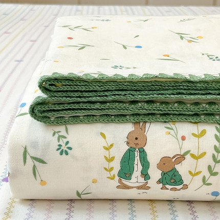 91家纺网 家纺一手货源 找家纺 （买家秀 不断货）A类母婴级全棉纯棉床单纯棉全棉床笠双层纱床笠床罩卡通床笠儿童床垫套保护罩--单床单 展示图