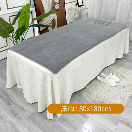 91家纺网 家纺一手货源 找家纺 2024新款A类珊瑚绒美-容院专用毛巾 床巾（床单）灰色