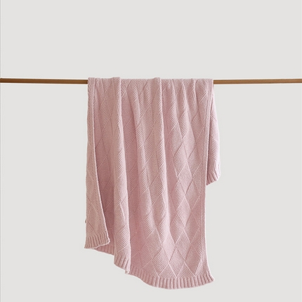 91家纺网 家纺一手货源 找家纺 2025新款半边绒多彩柔软纯色毯-塔娜 塔娜-浅粉