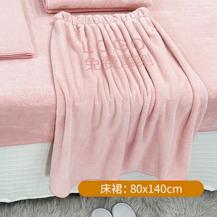 91家纺网 家纺一手货源 找家纺 2024新款A类珊瑚绒美-容院专用毛巾 床巾（床单）粉色
