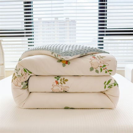 91家纺网 家纺一手货源 找家纺 （总）（买家秀 不断货）A类母婴级卡通儿童豆豆绒春秋冬被大豆纤维被子被芯空调被豆豆被水洗棉豆豆被夏被