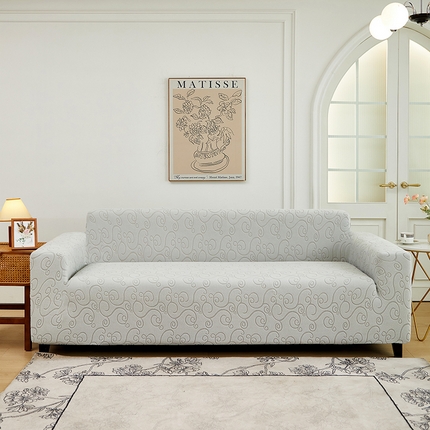 丝绮鹿 2024新款年华松紧款沙发套（三人图） 浅灰