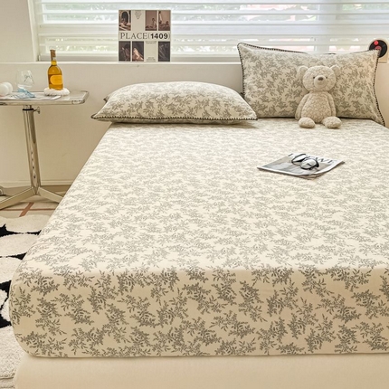 91家纺网 家纺一手货源 找家纺 （买家秀 不断货）A类母婴级全棉纯棉床单纯棉全棉床笠双层纱床笠床罩卡通床笠儿童床垫套保护罩--单床笠 爱莎（床笠）