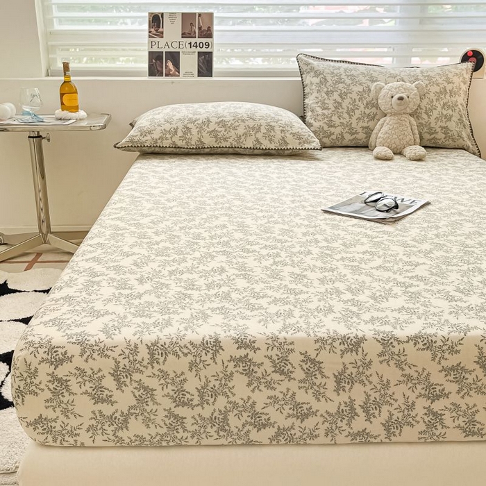 91家纺网 家纺一手货源 找家纺 （买家秀 不断货）A类母婴级全棉纯棉床单纯棉全棉床笠双层纱床笠床罩卡通床笠儿童床垫套保护罩--单床笠 爱莎（床笠）