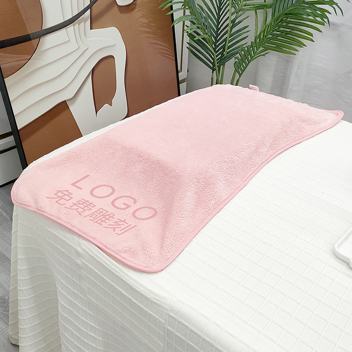 91家纺网 家纺一手货源 找家纺 2024新款A类珊瑚绒美-容院专用毛巾 床巾（床单）粉色