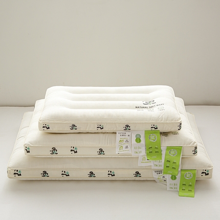 91家纺网 家纺一手货源 找家纺 （总）2024新款熊猫柔软低枕护颈枕枕头枕芯