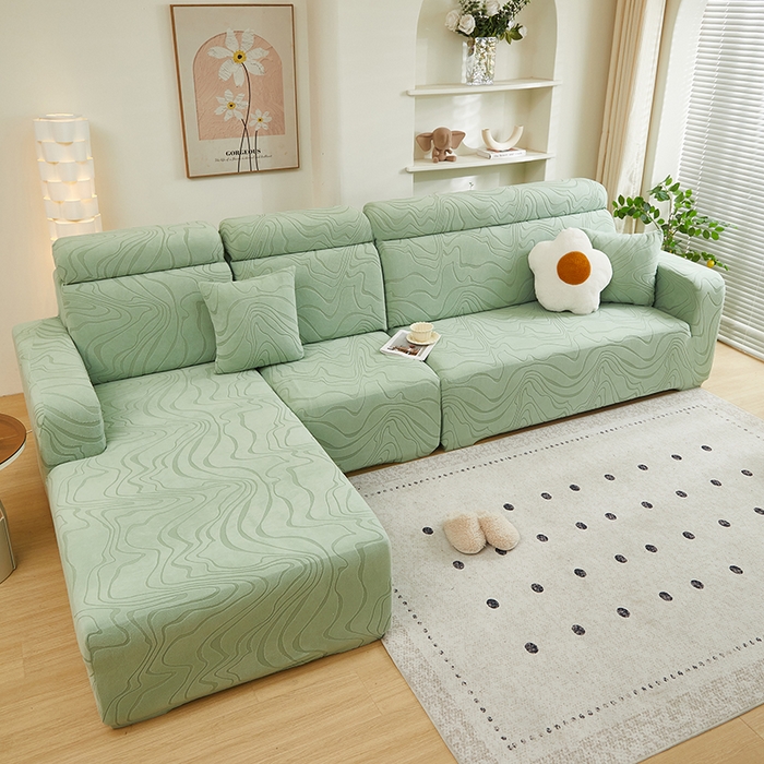 91家纺网 家纺一手货源 找家纺 （总）丝绮鹿 2024新款曲意松紧款沙发套（贵妃图）