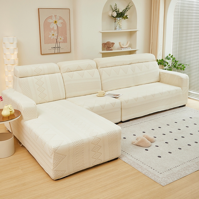 91家纺网 家纺一手货源 找家纺 （总）丝绮鹿 2024新款菲亚松紧款沙发套（贵妃图）