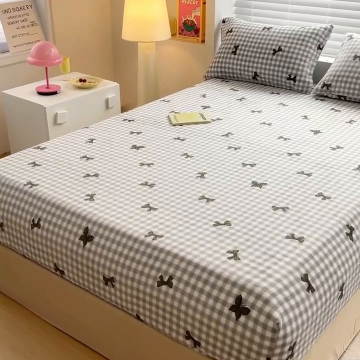 91家纺网 家纺一手货源 找家纺 （总）芯元素 2024新款牛奶绒印花床笠