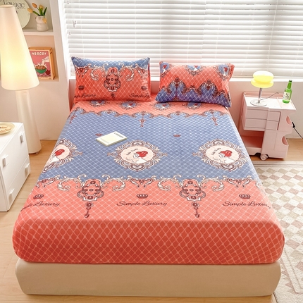 芯元素 2024新款牛奶绒印花床笠 励志女孩