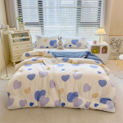（买家秀 不断货）A类母婴级卡通儿童豆豆绒春秋冬被大豆纤维被子被芯空调被豆豆被水洗棉豆豆被夏被 豆豆被-心意满满