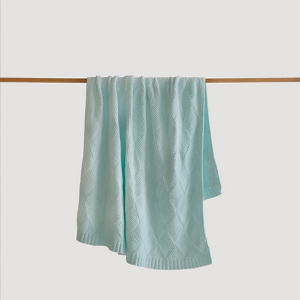 91家纺网 家纺一手货源 找家纺 2025新款半边绒多彩柔软纯色毯-塔娜 塔娜-冰蓝