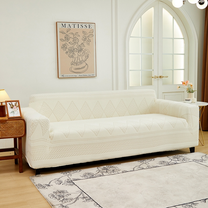 91家纺网 家纺一手货源 找家纺 （总）丝绮鹿 2024新款菲亚松紧款沙发套（三人图）