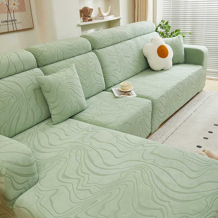 91家纺网 家纺一手货源 找家纺 （总）丝绮鹿 2024新款曲意松紧款沙发套（贵妃图）