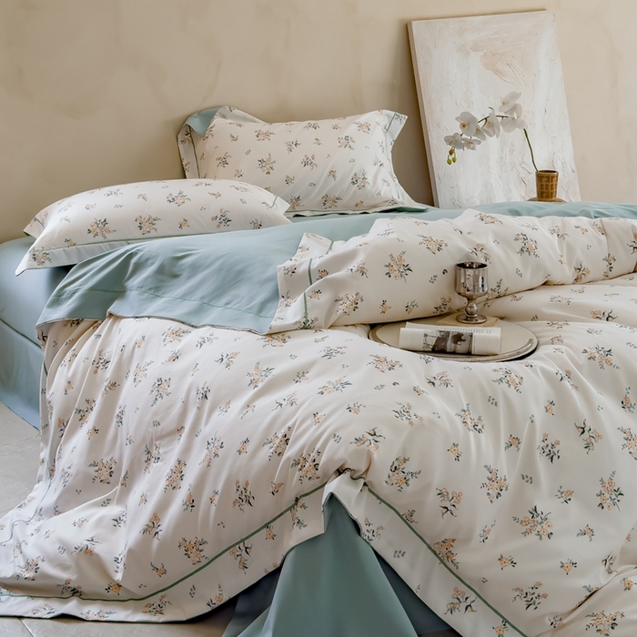 91家纺网 家纺一手货源 找家纺 丽卡家纺（原丽卡家纺） 2024新款A类德绒小清新数码印花四件套 丽芙