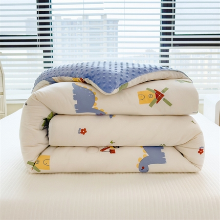 91家纺网 家纺一手货源 找家纺 （总）（买家秀 不断货）A类母婴级卡通儿童豆豆绒春秋冬被大豆纤维被子被芯空调被豆豆被水洗棉豆豆被夏被