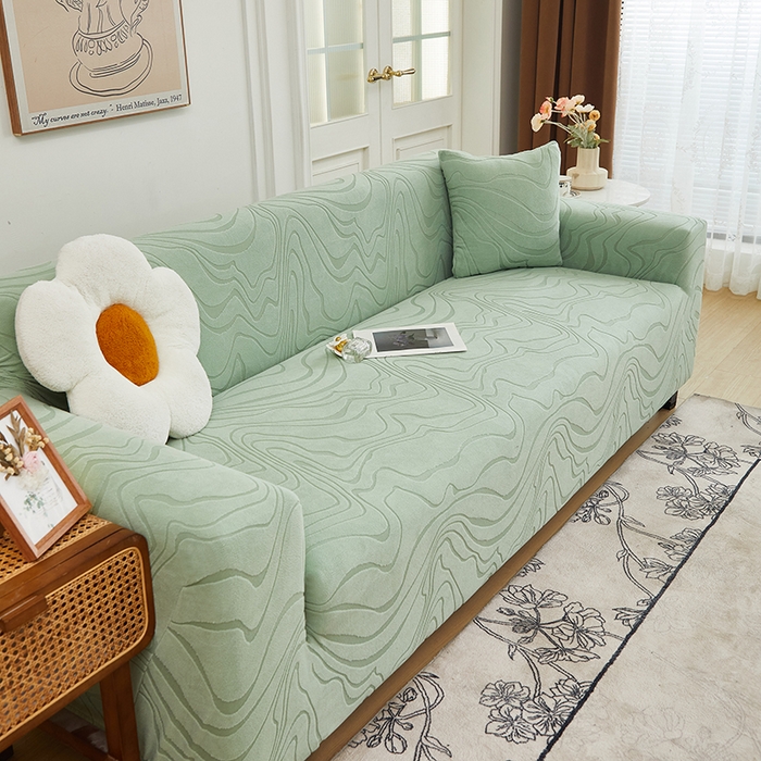 91家纺网 家纺一手货源 找家纺 （总）丝绮鹿 2024新款曲意松紧款沙发套（三人图）