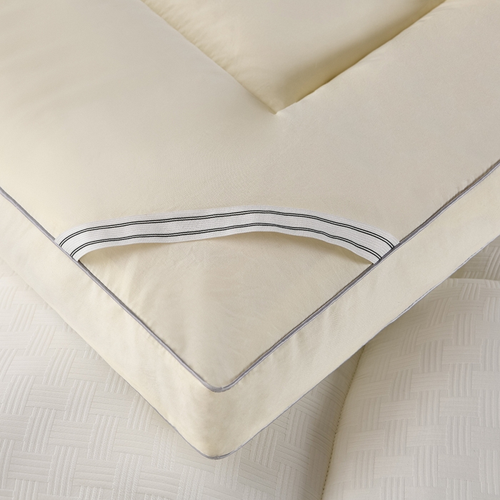 91家纺网 家纺一手货源 找家纺 2024新款亲肤舒适石墨烯羊毛床褥 澳洲羊毛白