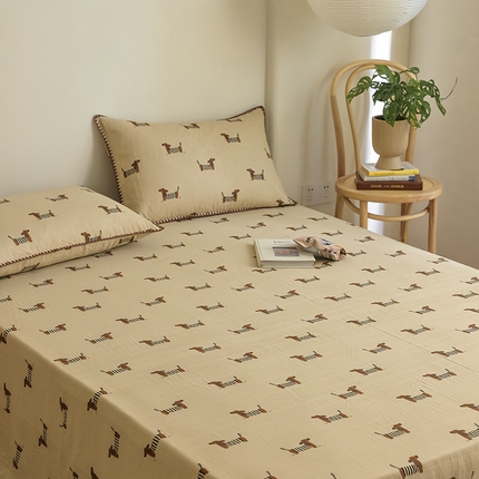 91家纺网 家纺一手货源 找家纺 （总）（买家秀 不断货）A类母婴级全棉纯棉床单纯棉全棉床笠双层纱床笠床罩卡通床笠儿童床垫套保护罩--单床单