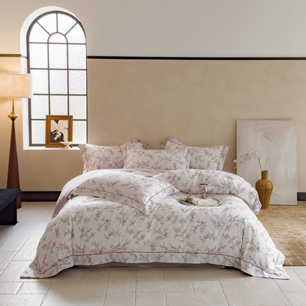 丽卡家纺（原丽卡家纺） 2024新款A类德绒小清新数码印花四件套 雅香怡人