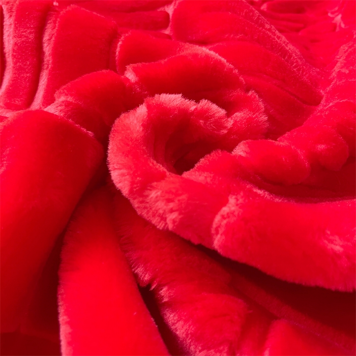 91家纺网 家纺一手货源 找家纺 凯轩毛毛毯毯子网销专供 2024新款5D压花素色云毛毯毯子毛毛毯毯子毛毯毯子子 素雅-大红