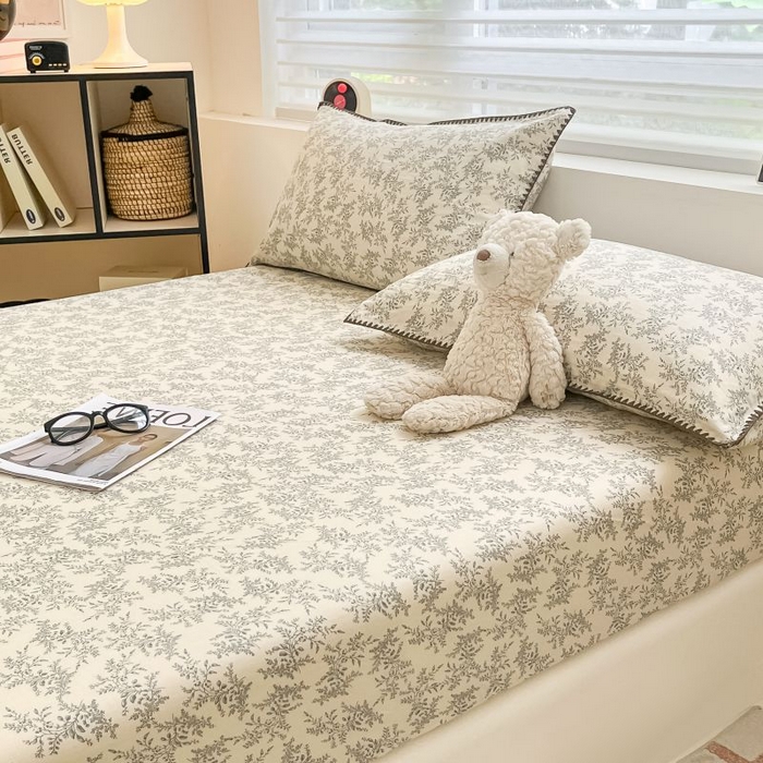 91家纺网 家纺一手货源 找家纺 （买家秀 不断货）A类母婴级全棉纯棉床单纯棉全棉床笠双层纱床笠床罩卡通床笠儿童床垫套保护罩--单床笠 爱莎（床笠）