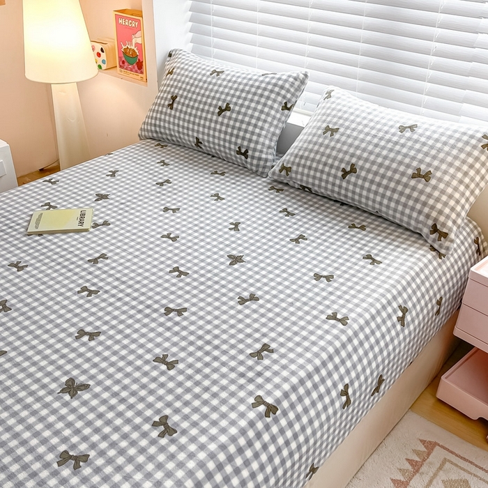 91家纺网 家纺一手货源 找家纺 （总）芯元素 2024新款牛奶绒印花床笠